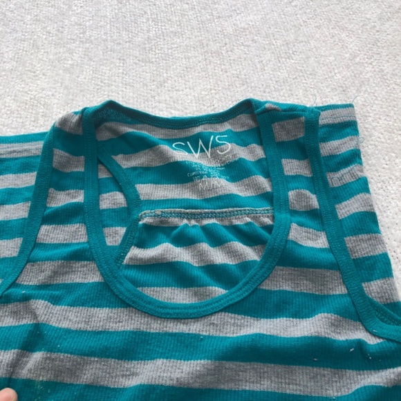 SWS  sleeveless tshirt size med, blue and grey. New or like new - Picture 2 of 5